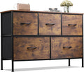 5-Drawer Fabric Dresser – Bedroom & Closet Storage Organizer, Rustic Brown